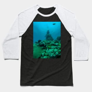 Coral reef and scuba diver Baseball T-Shirt